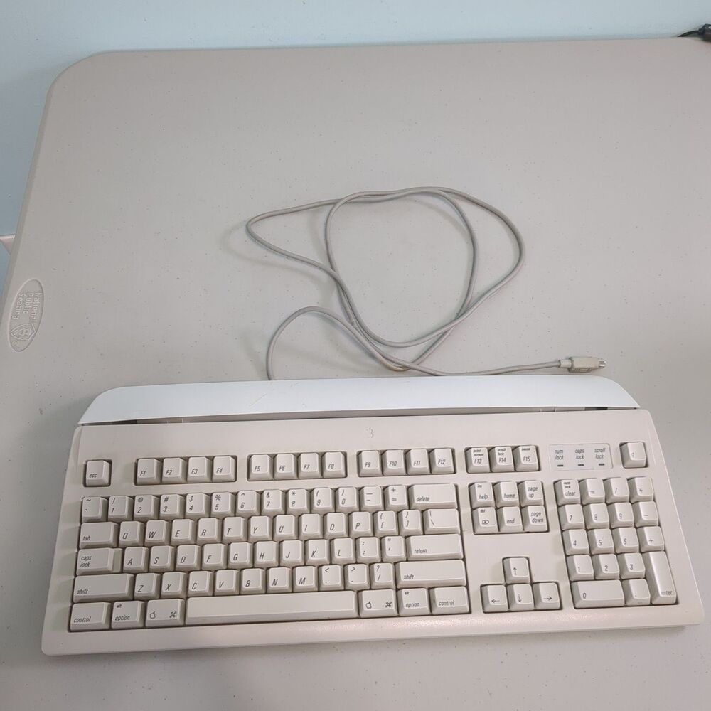 Vintage Apple M2980 Apple Design Keyboard Gray. Clean!!